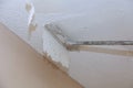 Scrapping a popcorn ceiling house renovation Royalty Free Stock Photo