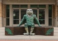 `Scrappy Bench` by Virgil Oertle on the campus of the University of North Texas in Denton, Texas. Royalty Free Stock Photo