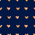 Scrappy hearts on a dark background Royalty Free Stock Photo