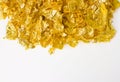 Scraps of gold foil Royalty Free Stock Photo