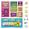 Scratch Card Texture Realistic Set Royalty Free Stock Photo