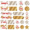 Scratch card vector elements