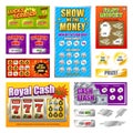 Scratch Lottery Cards Set