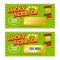 Scratch Lottery Game Win Card