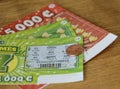 Scratch Off Gambling Ticket Royalty Free Stock Photo