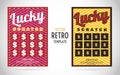 Scratch off lottery ticket vector design template