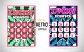 Scratch off lottery ticket vector design template Royalty Free Stock Photo