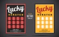 Scratch off lottery ticket vector design template Royalty Free Stock Photo