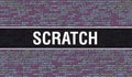 Scratch text written on Programming code abstract technology background of software developer and Computer script. Scratch concept Royalty Free Stock Photo