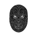 Maori Mask Scratchboard