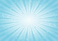 Scratched Abstract background. Soft light Blue Cyan rays background. Horizontal. Vector Royalty Free Stock Photo