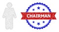 Scratched Bicolor Chairman Stamp Seal and Mister Web Icon