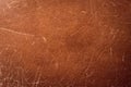 Scratched brown leather texture, background. Worn old skin, abstract pattern. Grunge surface of material, natural vintage belt Royalty Free Stock Photo