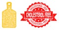 Scratched Cholesterol Free Stamp and Linear Cutting Board Icon