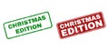Scratched CHRISTMAS EDITION Watermarks with Rounded Rectangle Frames Royalty Free Stock Photo