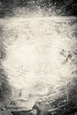 Scratched dirty dusty copper plate texture, black and white image Royalty Free Stock Photo