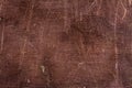 Scratched dirty dusty copper plate texture, old metal background Royalty Free Stock Photo