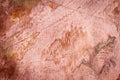 Scratched dirty dusty copper plate texture, old metal background Royalty Free Stock Photo