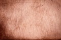 Scratched dirty dusty copper plate texture, old metal background Royalty Free Stock Photo