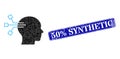 Scratched 50 discount Synthetic Stamp and Brain Link Lowpoly Icon