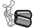 Scratched Dog Tags with Chain Royalty Free Stock Photo