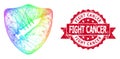 Scratched Fight Cancer Seal and Bright Net Shield Vaccine