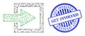 Scratched Get Involved Stamp and Net Import Arrow Web Mesh