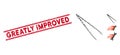 Scratched Greatly Improved Line Stamp and Collage Tweezers Icon