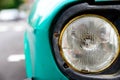 Scratched headlight on old Dacia 1310.