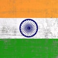 Scratched India flag