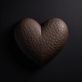 Scratched Leather Heart On Dark Background: A Patricia Piccinini Inspired Design By Jonathan Ive