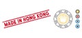 Scratched Made in Hong Kong Line Seal with Collage Crown Casino Chip Icon
