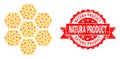 Scratched Natura Product Stamp and CoronaVirus Mosaic Honeycombs