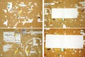 Scratched paper on a cork board Royalty Free Stock Photo