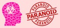 Grunge Paranoid Stamp and Pink Love Mental Virus Collage