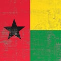 Scratched Republic of Guinea-Bissau flag