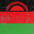 Scratched Republic of Malawi flag