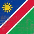 Scratched Republic of Namibia flag