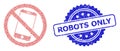 Scratched Robots Only Seal and Recursive Forbidden Smartphone Icon Composition