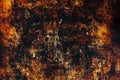 Scratched rusty metal background halloween concept