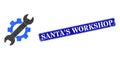 Scratched Santa'S Workshop Seal and Service Tools Triangle Filled Icon