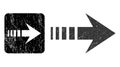 Scratched Send Right Hole Stamp
