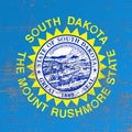 Scratched South Dakota flag