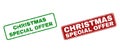Scratched SPECIAL CHRISTMAS OFFER Watermarks with Rounded Rectangle Frames Royalty Free Stock Photo