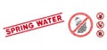 Scratched Spring Water Line Stamp with Collage No Head Shower Icon Royalty Free Stock Photo