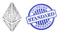 Scratched Standard Stamp and Network Rhombus Crystal Mesh