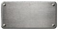 Scratched steel metal plate isolated with clipping path Royalty Free Stock Photo