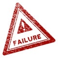 Scratched Textured Failure Triangle Stamp Seal