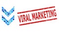 Scratched Viral Marketing Watermark and Shift Down Composition of Round Dots