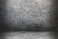 scratches on steel wall and floor with shadow Royalty Free Stock Photo